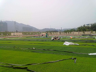 暑假到了学校都在建设人造草足球场，你还在观望吗？