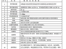 人造草足球场草坪技术要求