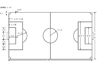 北京人造草足球场七人制尺寸
