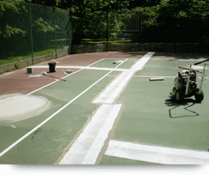 网球场裂缝修复