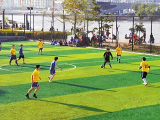 人造草足球场已经是一种很常见的足球场