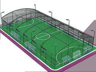 笼式北京人造草足球场