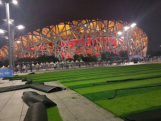 免冲沙人造草足球场制作步骤